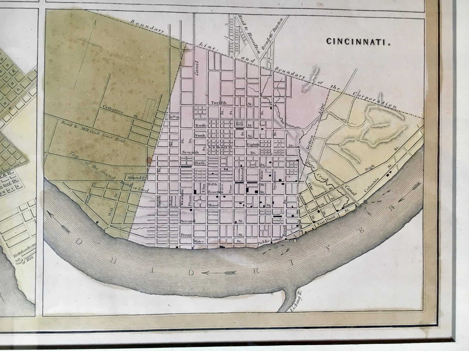 1838 Antique Five American Cities as Ordered by Congress Framed Aquatint Print - 4