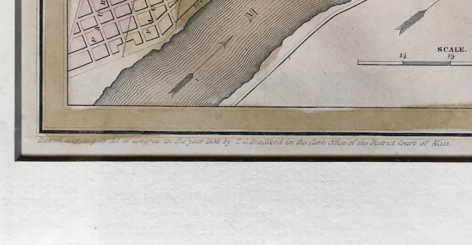 1838 Antique Five American Cities as Ordered by Congress Framed Aquatint Print - 6