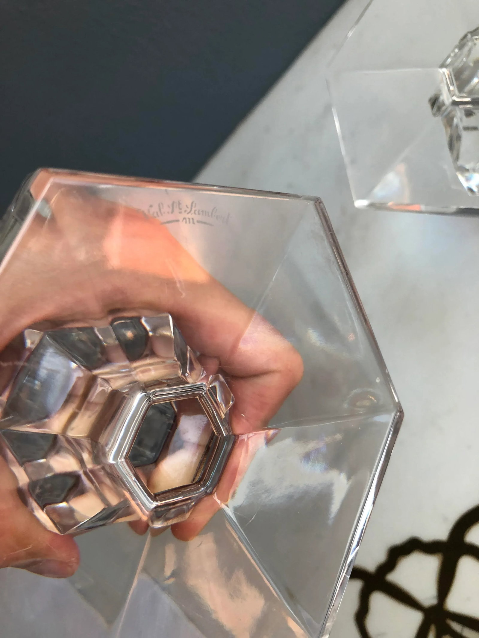 Mid 20th Century Traditional Val Saint-Lambert Transparent Candle Holders - a Pair - 3