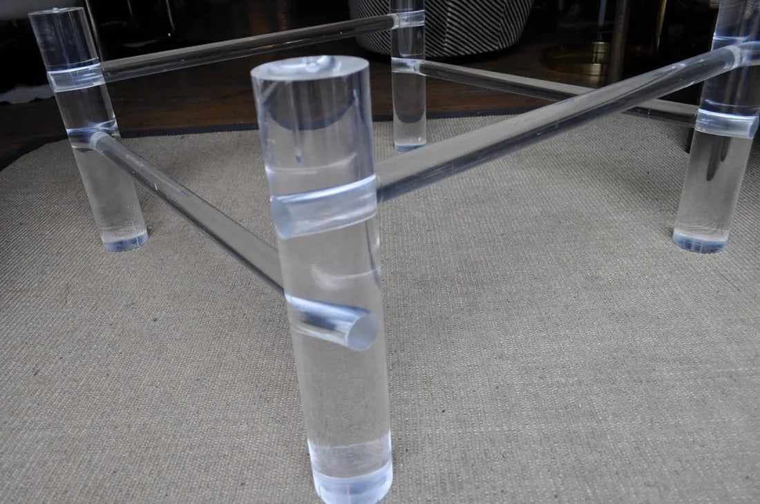 Tubular Lucite Cocktail Table Base - 2