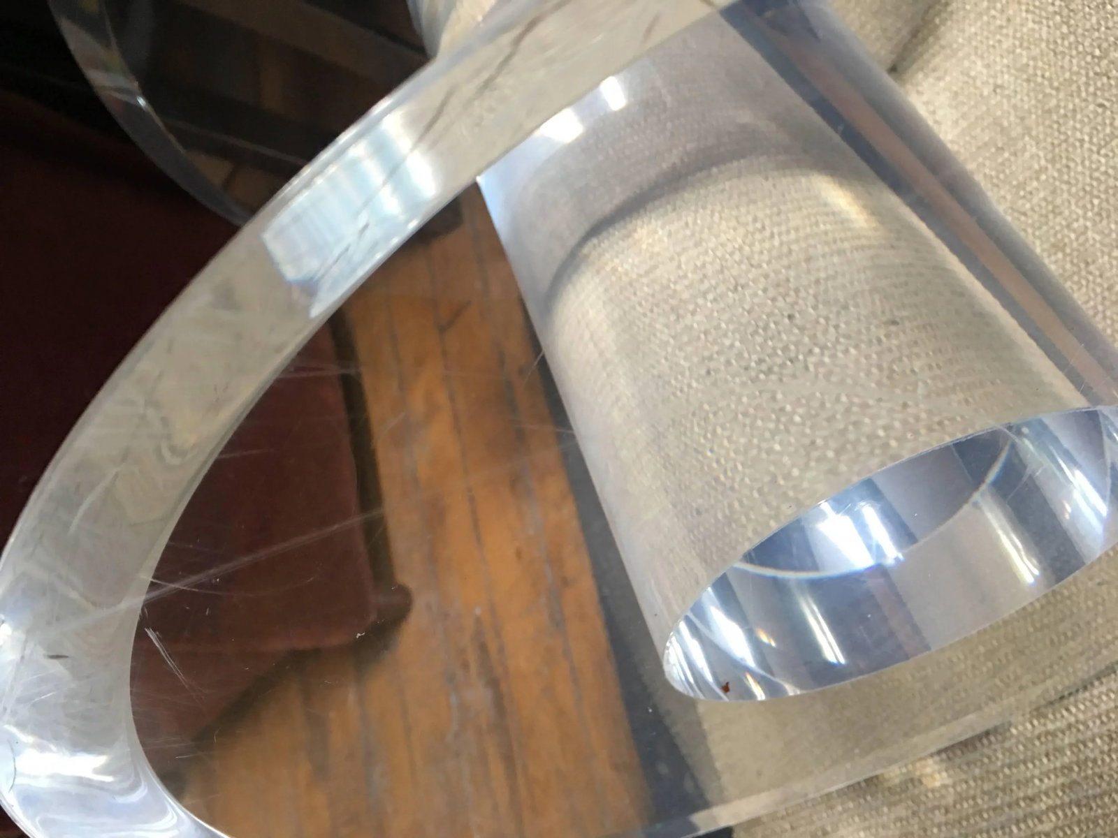 Mid-Century Modern Lucite and Glass Pedestal Cocktail Table - 8