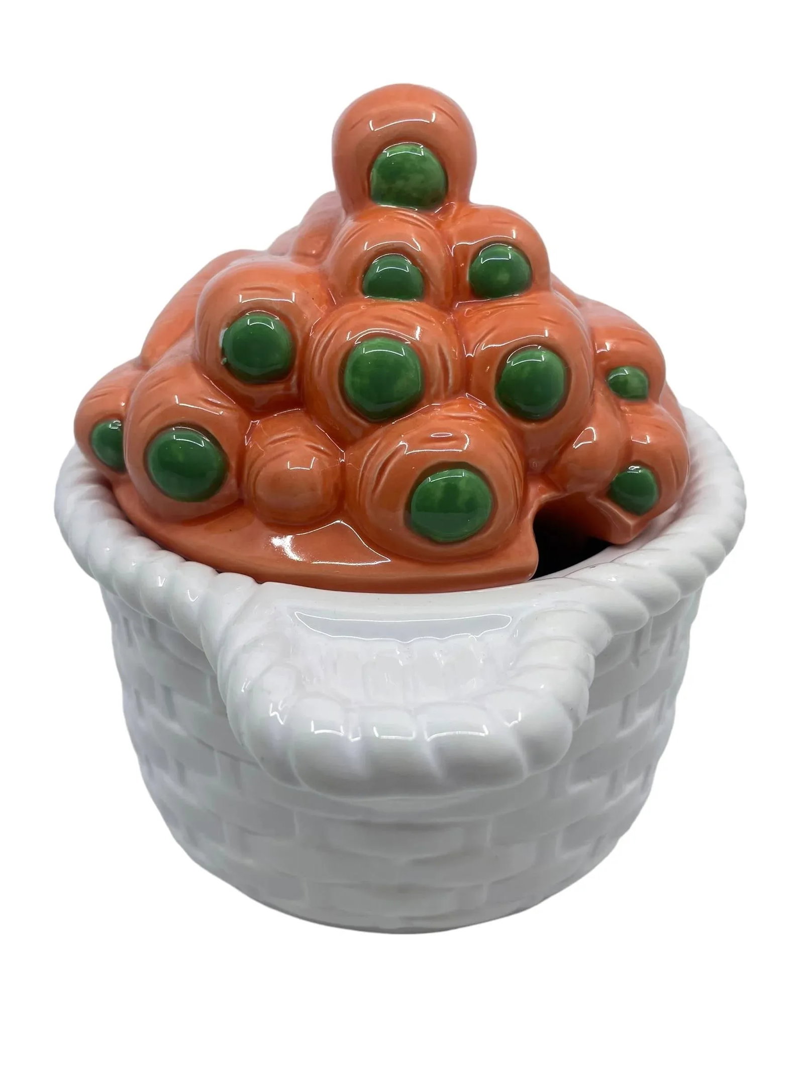1970s Vintage Carrot and Basketweave Tureen - 8