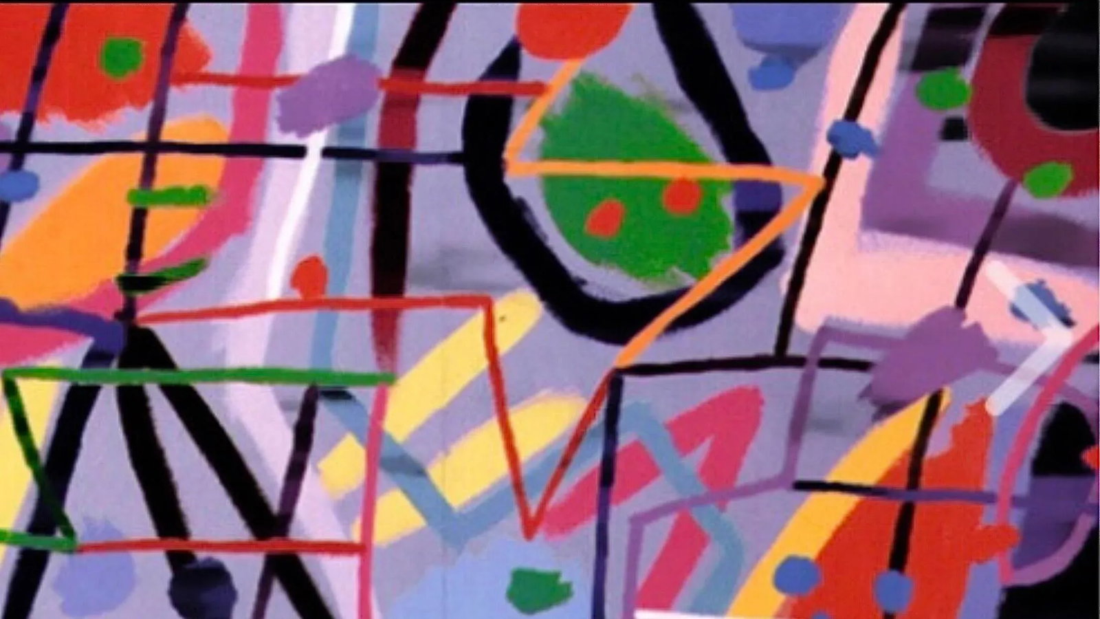 1980s Post Modern Abstract Geometric Graffiti Bo Von Hohenlohe Art Framed Offset Lithograph Poster S - 5