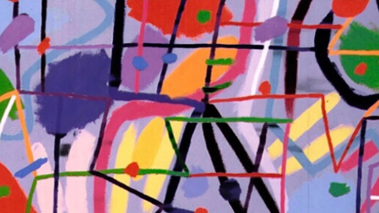 1980s Post Modern Abstract Geometric Graffiti Bo Von Hohenlohe Art Framed Offset Lithograph Poster S - 6