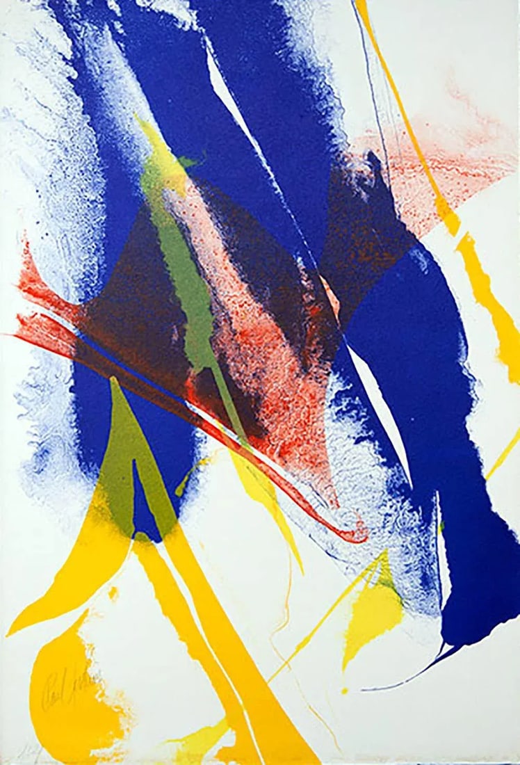 Modern Paul Jenkins Lithograph Original, Hand Signed 1965 Velin D'Rives +Framing - 2