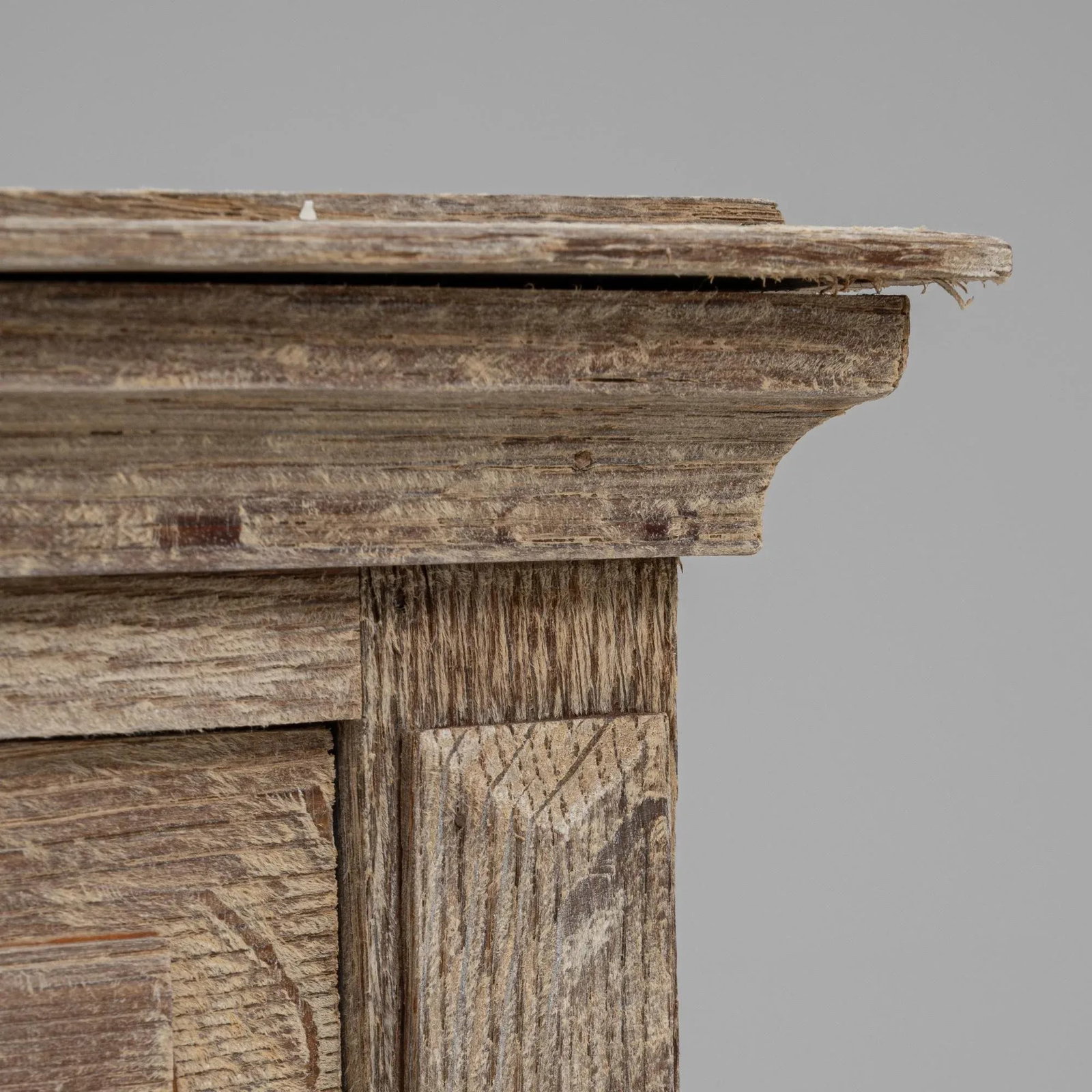 19th Century French Bleached Oak Bedside Table - 11