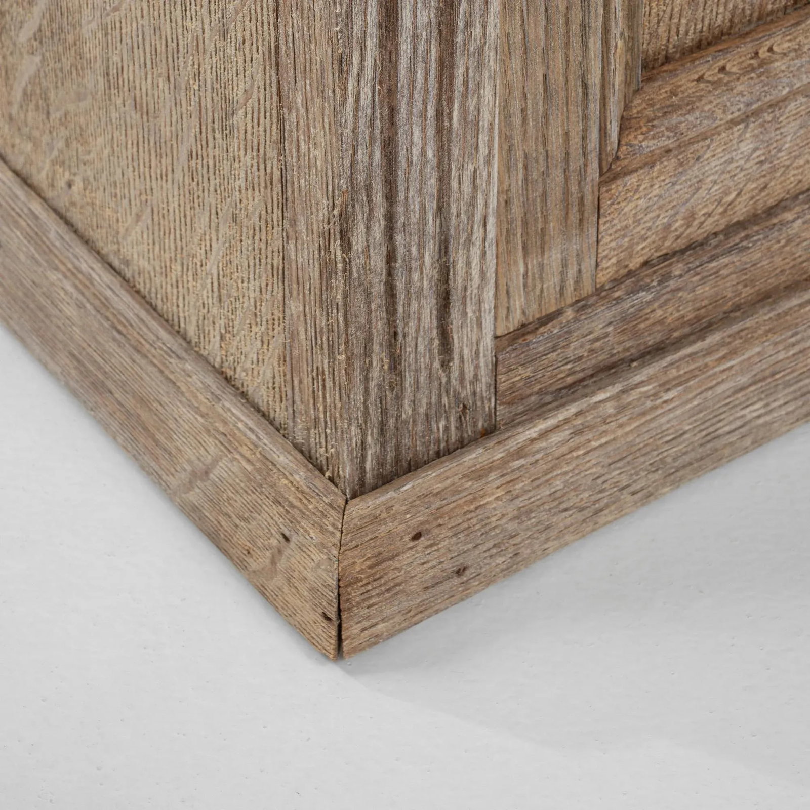 19th Century French Bleached Oak Bedside Table - 3