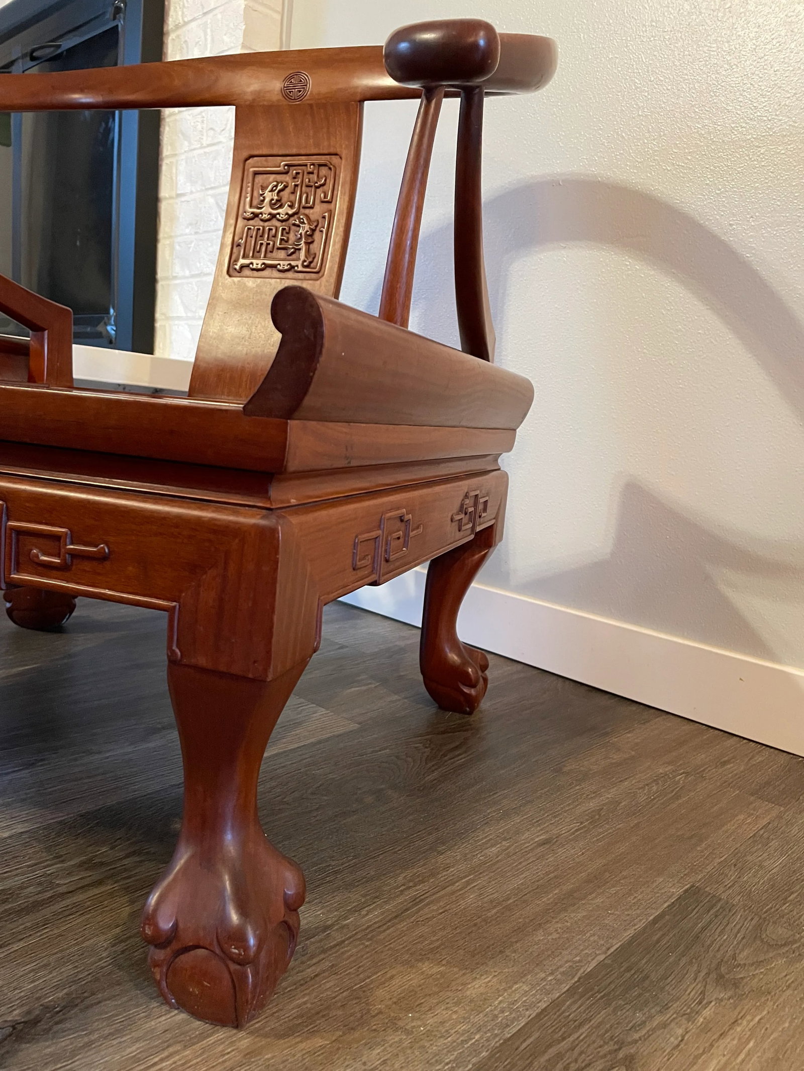 1960's George Zee & Co. Ming Style Horseshoe Chair - 4