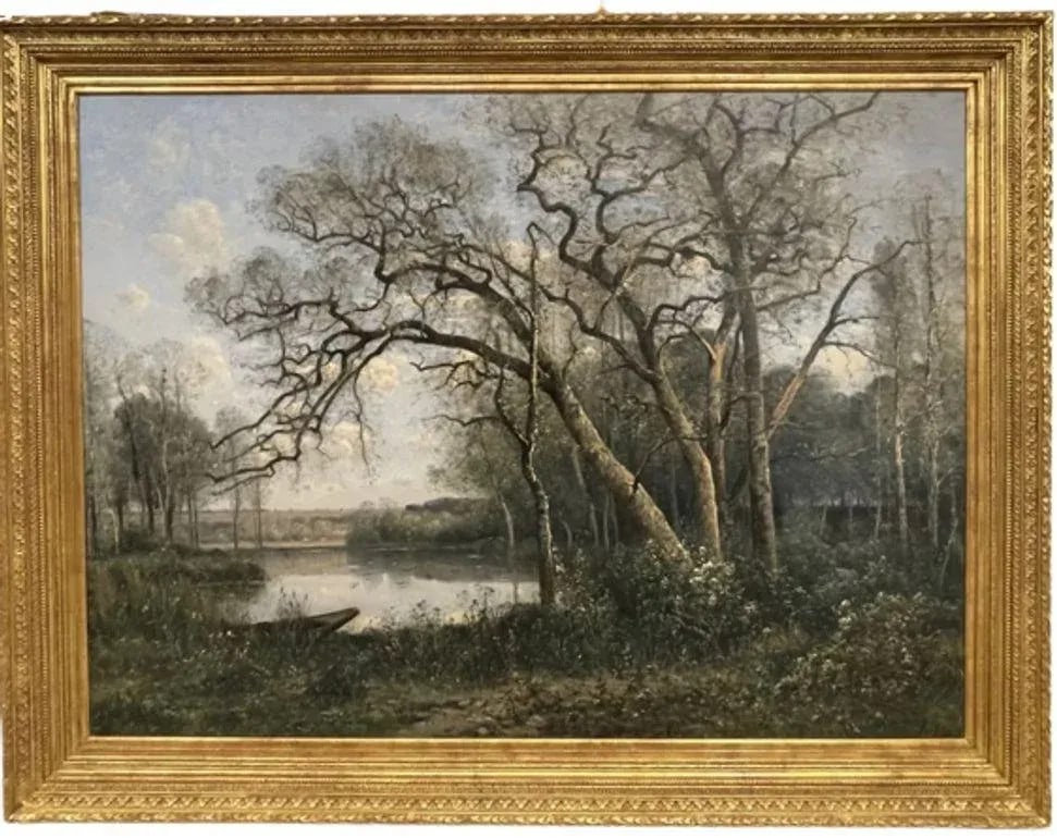 Louis Aime Japy "Springtime, Oil on Canvas, Monumental, Sotheby's Provenance - 3