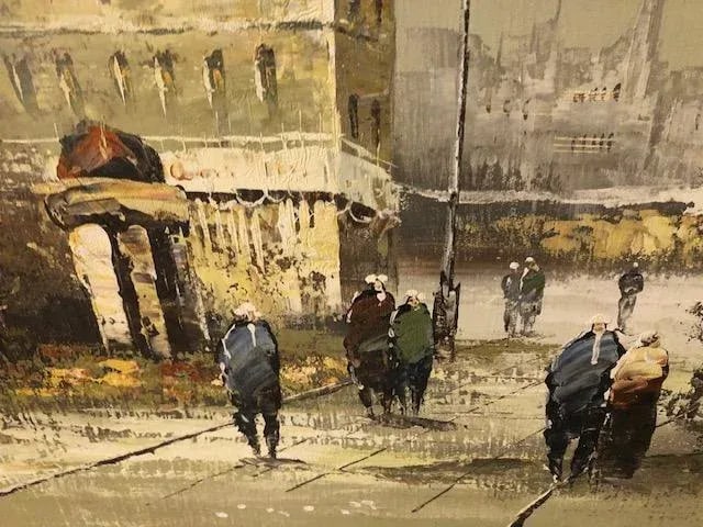 1970s Ct. Wund Impression Pariscape Painting, Framed - 3
