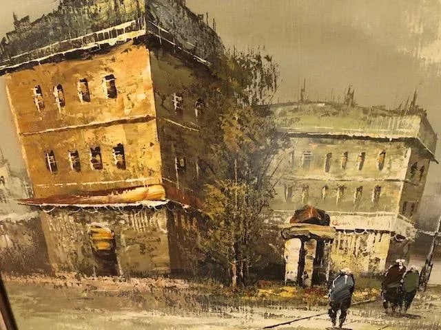 1970s Ct. Wund Impression Pariscape Painting, Framed - 4