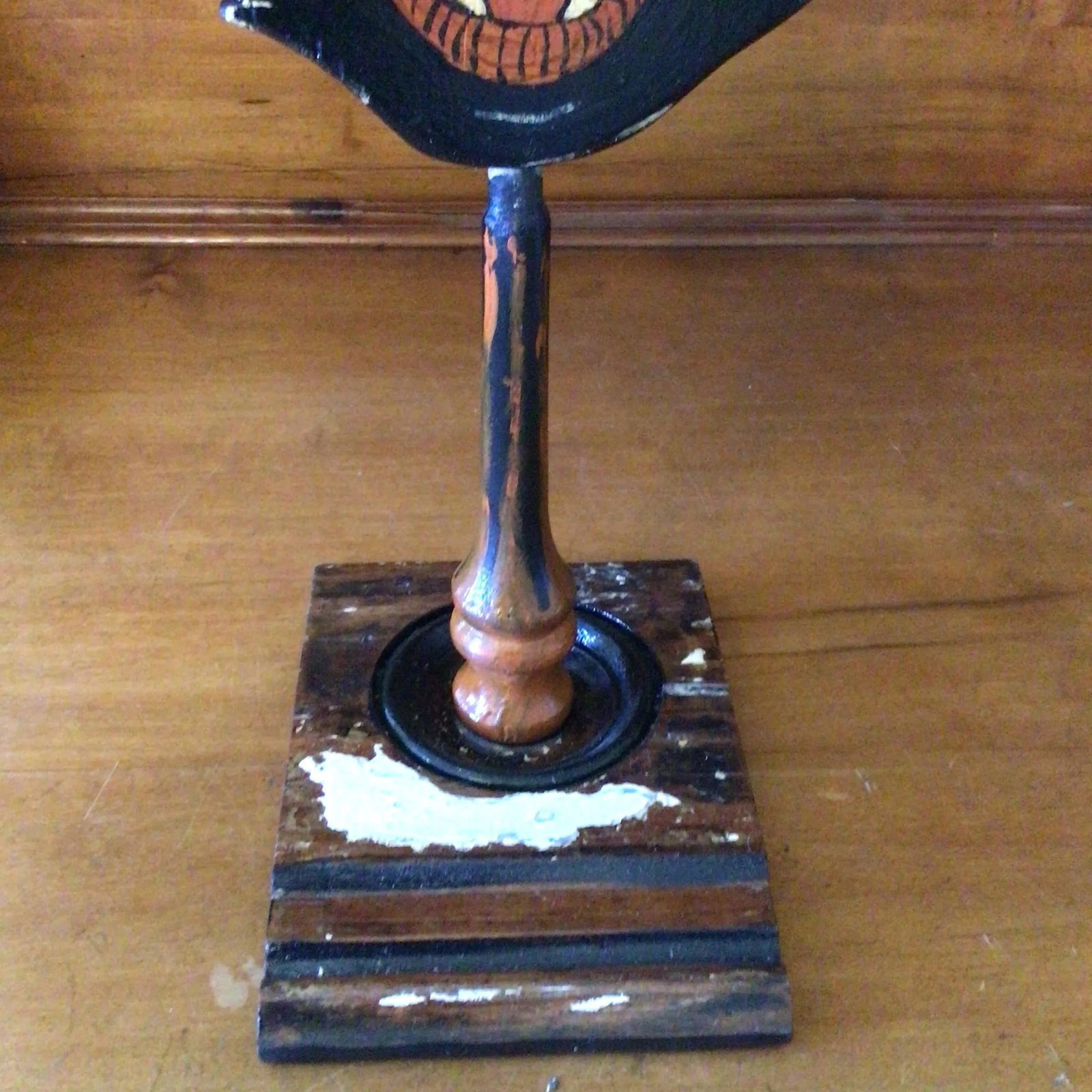 Victorian Inspired Free Standing Folk Art Halloween Black Cat by California Folk Artist - 12