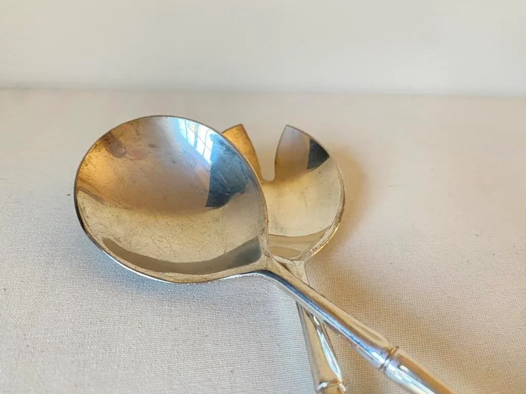 Mid 20th Century Italian Salad Serving Utensils- a Pair - 2