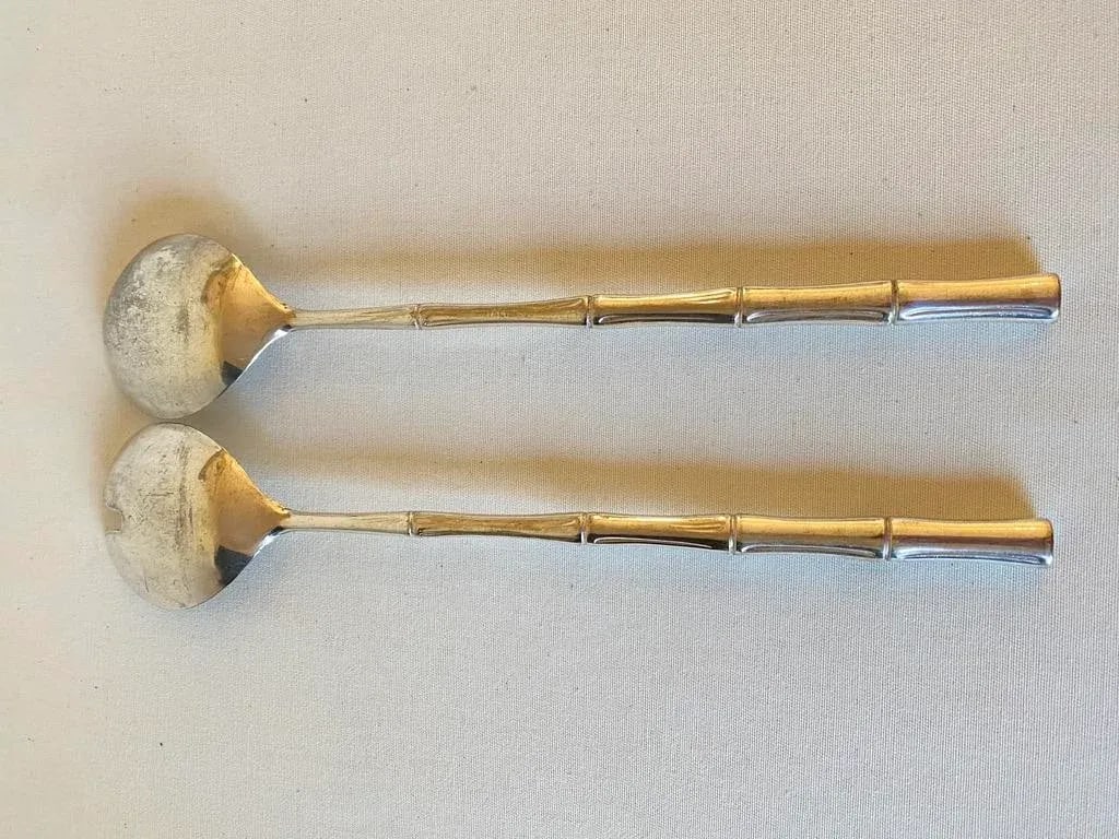 Mid 20th Century Italian Salad Serving Utensils- a Pair - 3