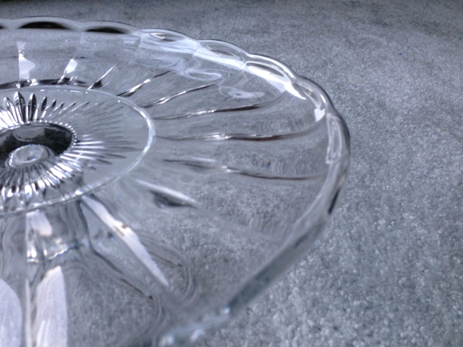 Vintage Glass Cake Plate Stand - 3