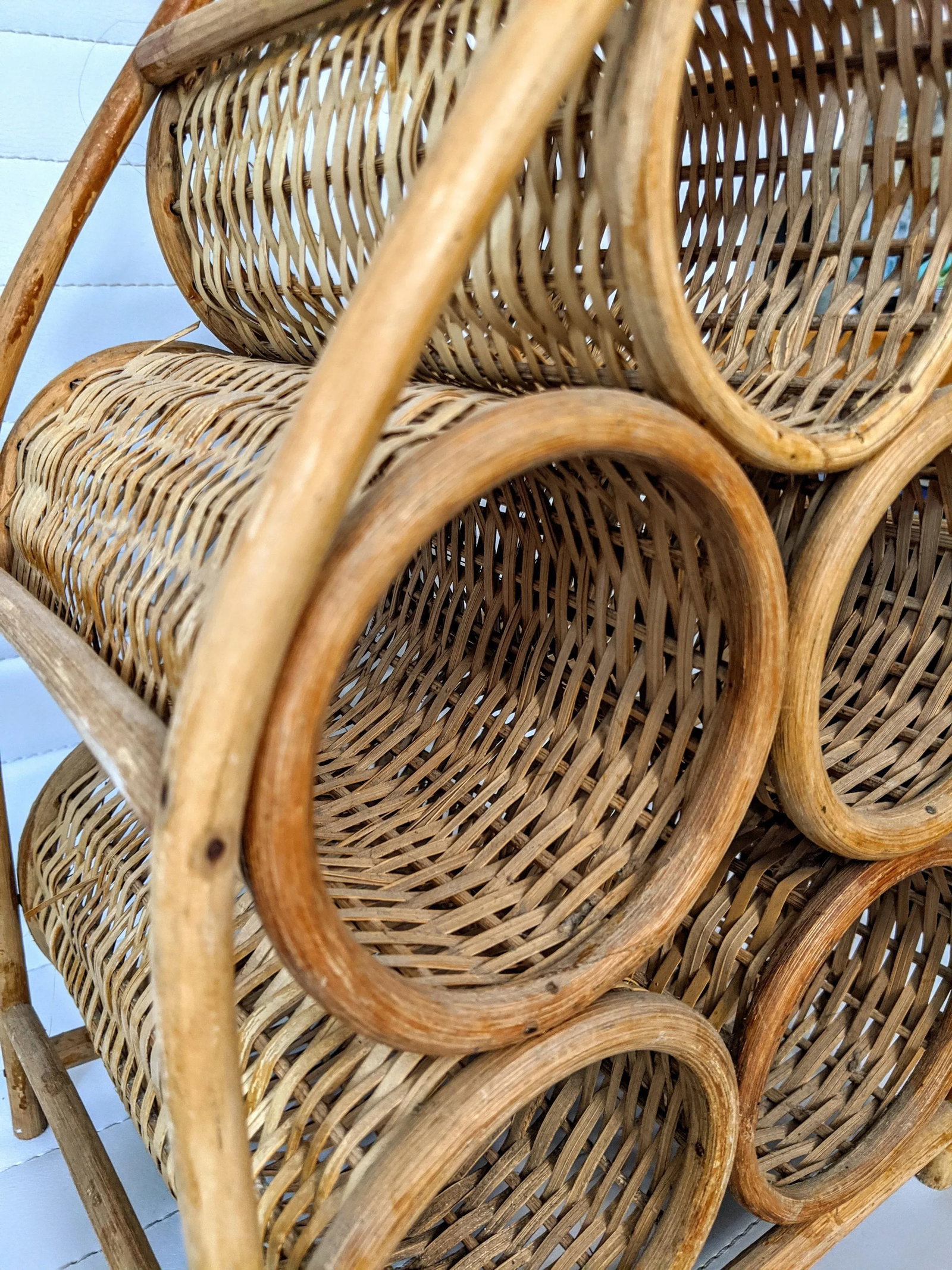 1980s Wicker Wine Caddy - 4