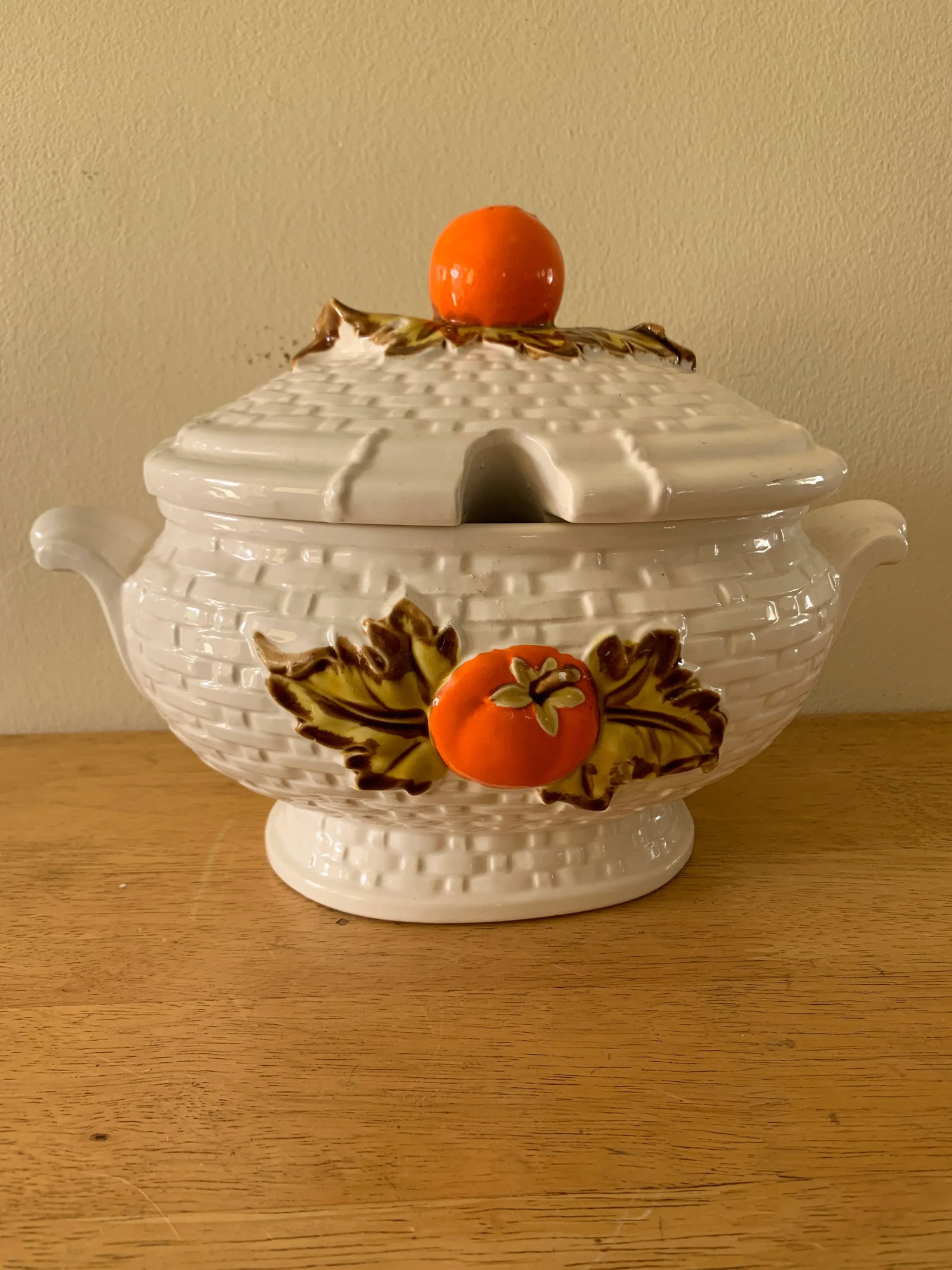 Vintage Cottage Style Ceramic Soup Tureen - 12