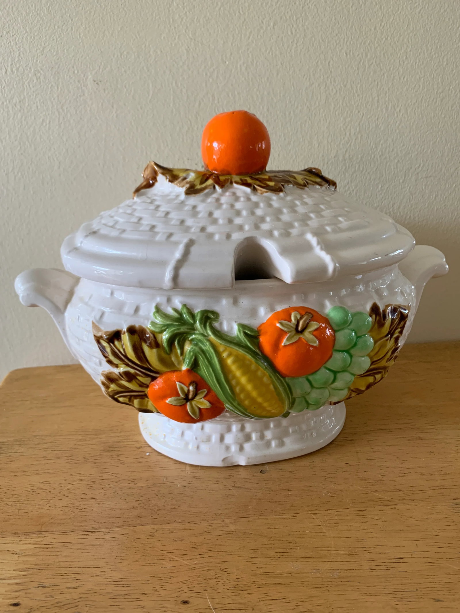 Vintage Cottage Style Ceramic Soup Tureen - 13