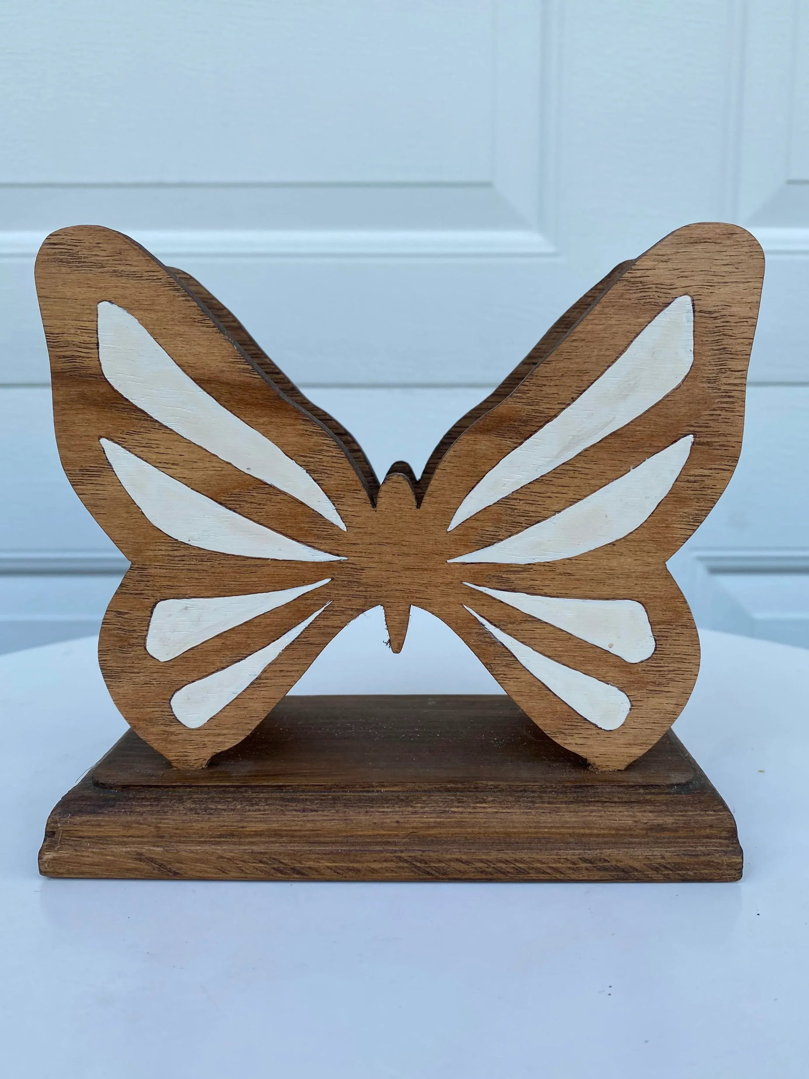 Late 20th Century Handmade Wooden Butterfly Letter Organizer - 6
