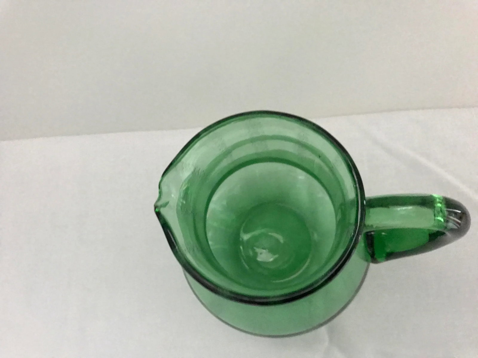 Hand Blown Green Glass Pitcher - 6