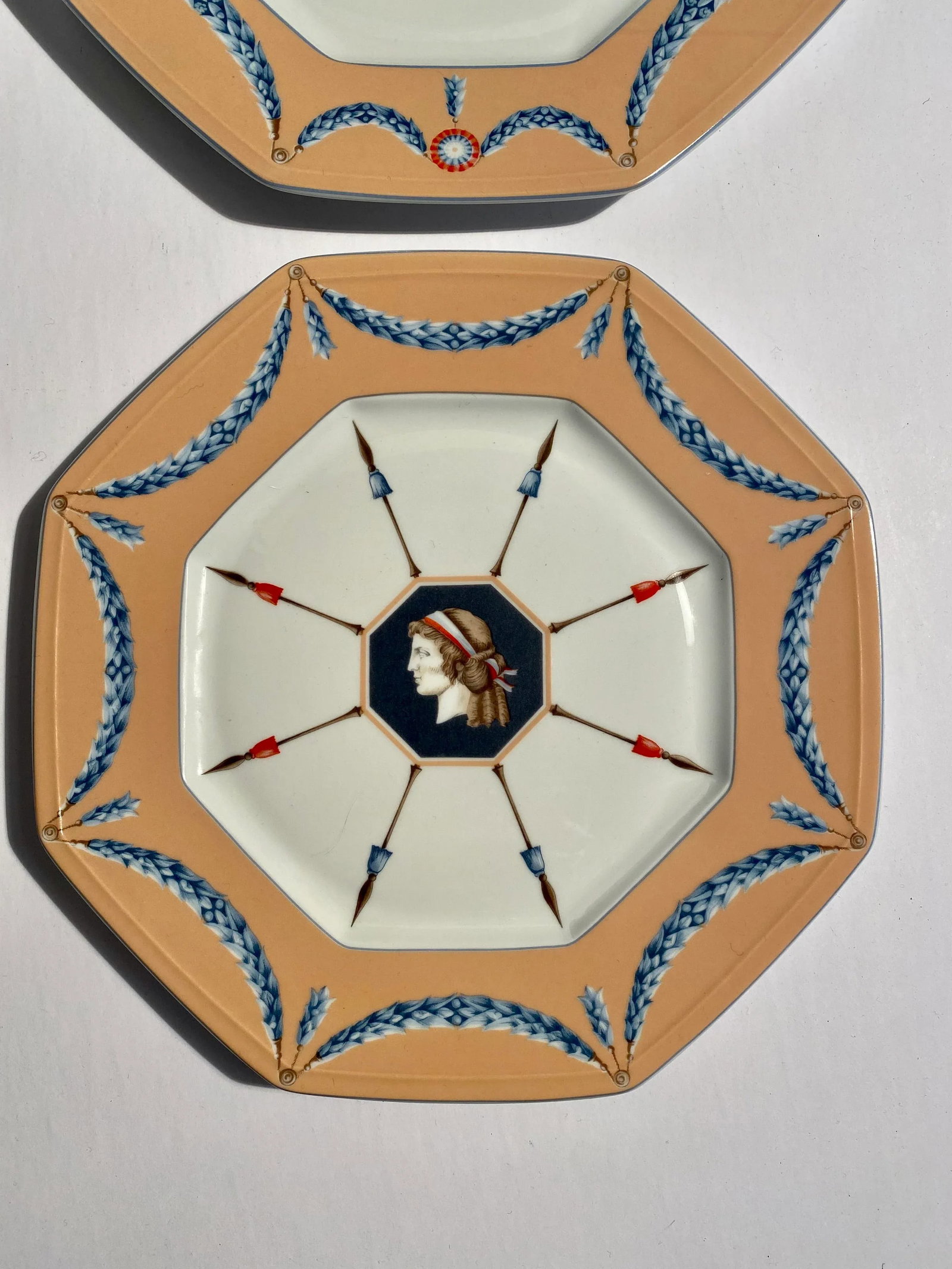 1980s Neoclassical Charles Field Haviland Limoges French Revolution Bicentennial Plates - a Pair - 2