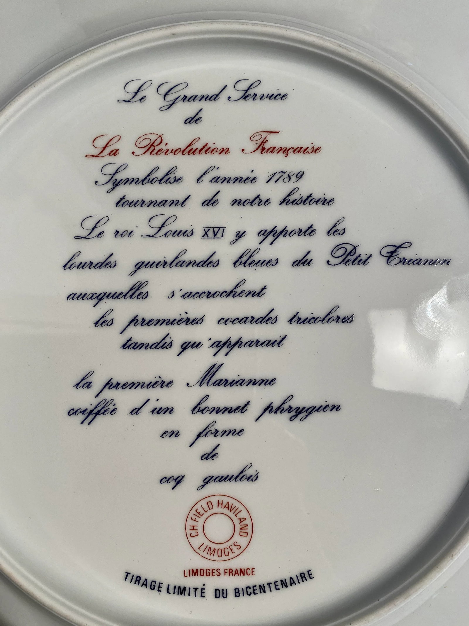 1980s Neoclassical Charles Field Haviland Limoges French Revolution Bicentennial Plates - a Pair - 8