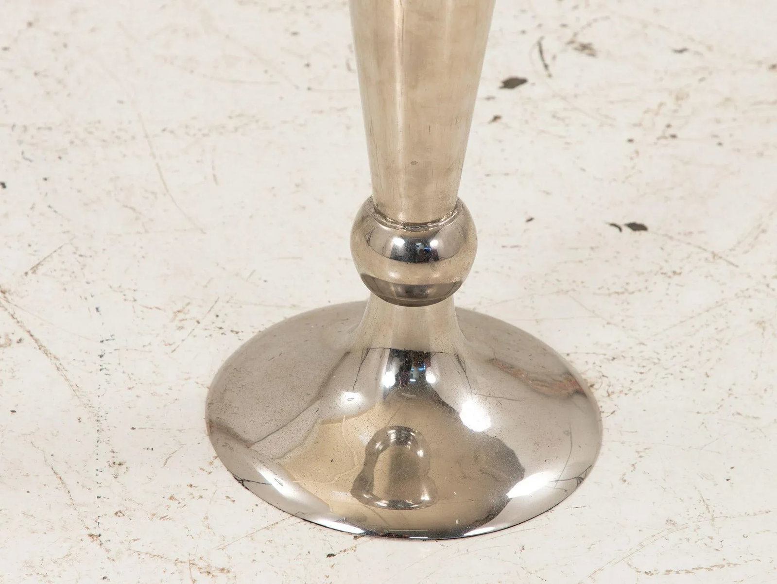 Silver Plate Footed Vase With Scalloped Lip, 2010s India - 5