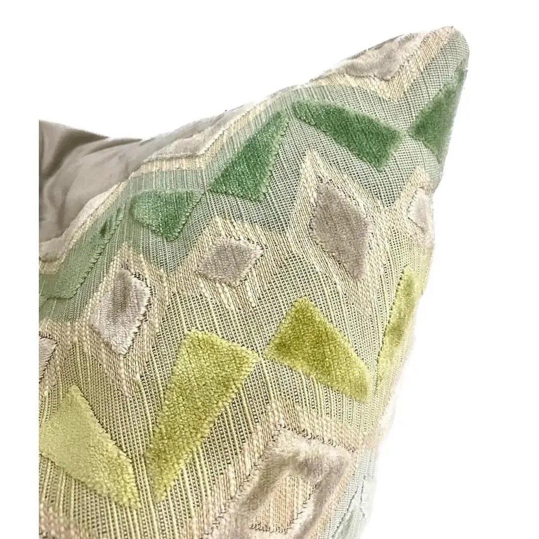 Late 20th Century Pair of Vintage Velvet Zig Zag Pattern Pillows - 10