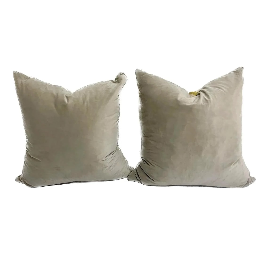 Late 20th Century Pair of Vintage Velvet Zig Zag Pattern Pillows - 4