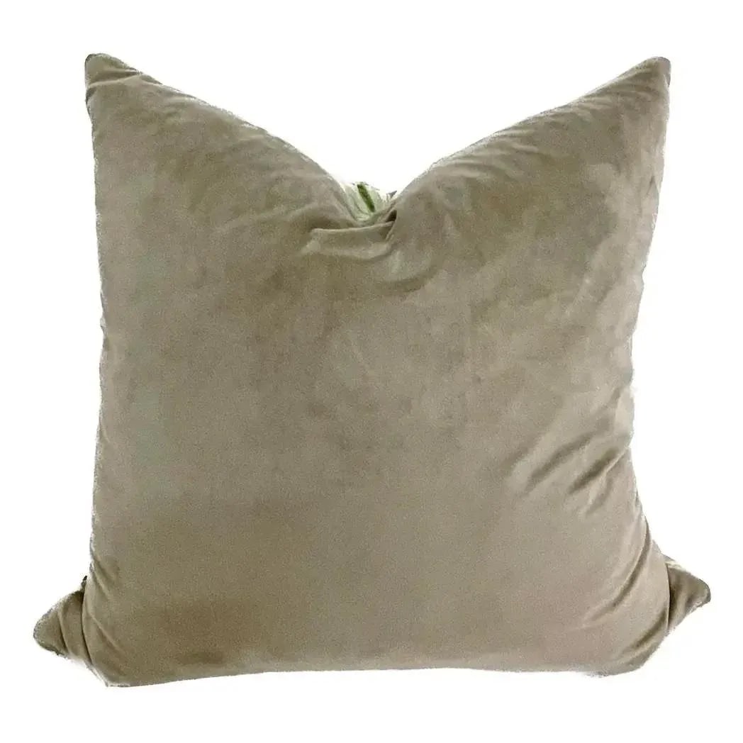 Late 20th Century Pair of Vintage Velvet Zig Zag Pattern Pillows - 8