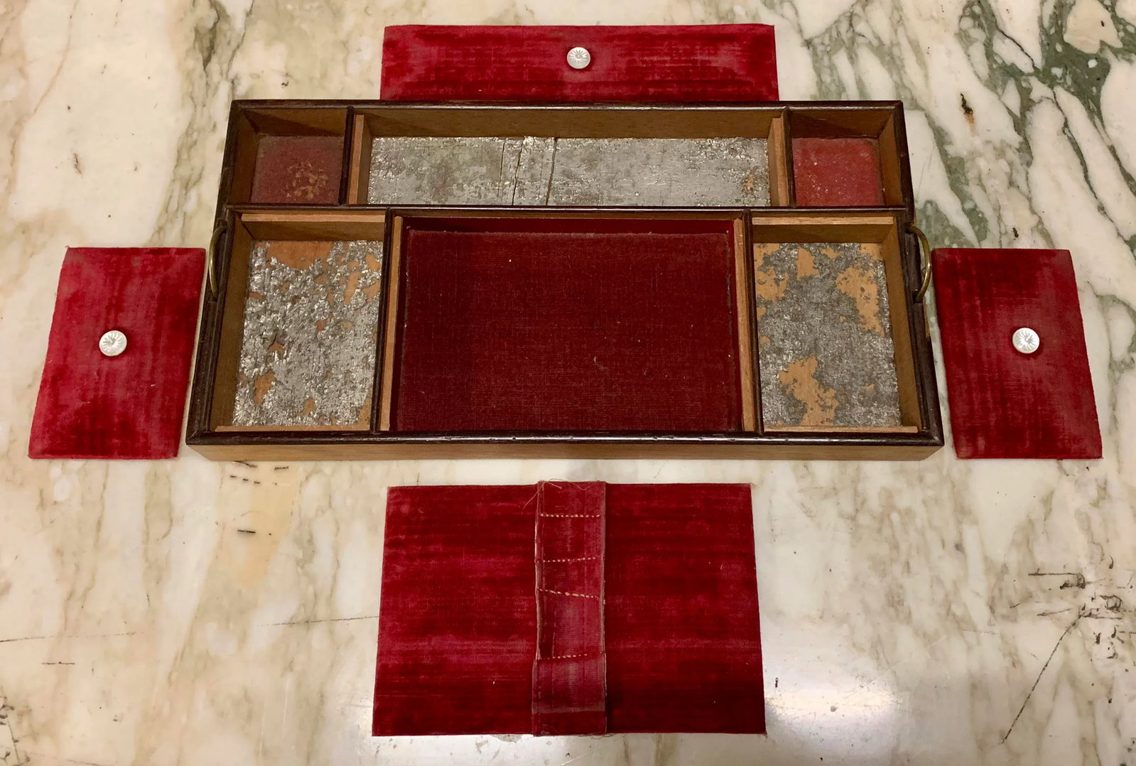 Antique Victorian Walnut Sewing or Jewelry Box - 3