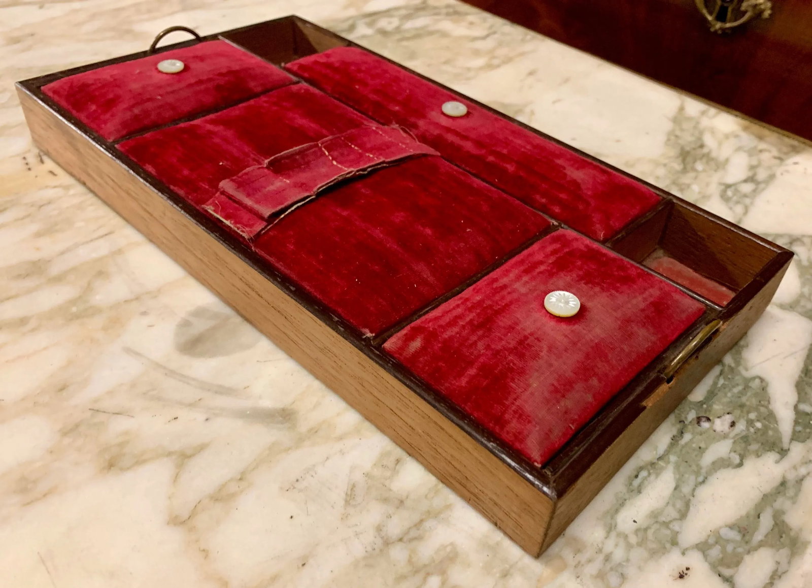Antique Victorian Walnut Sewing or Jewelry Box - 6