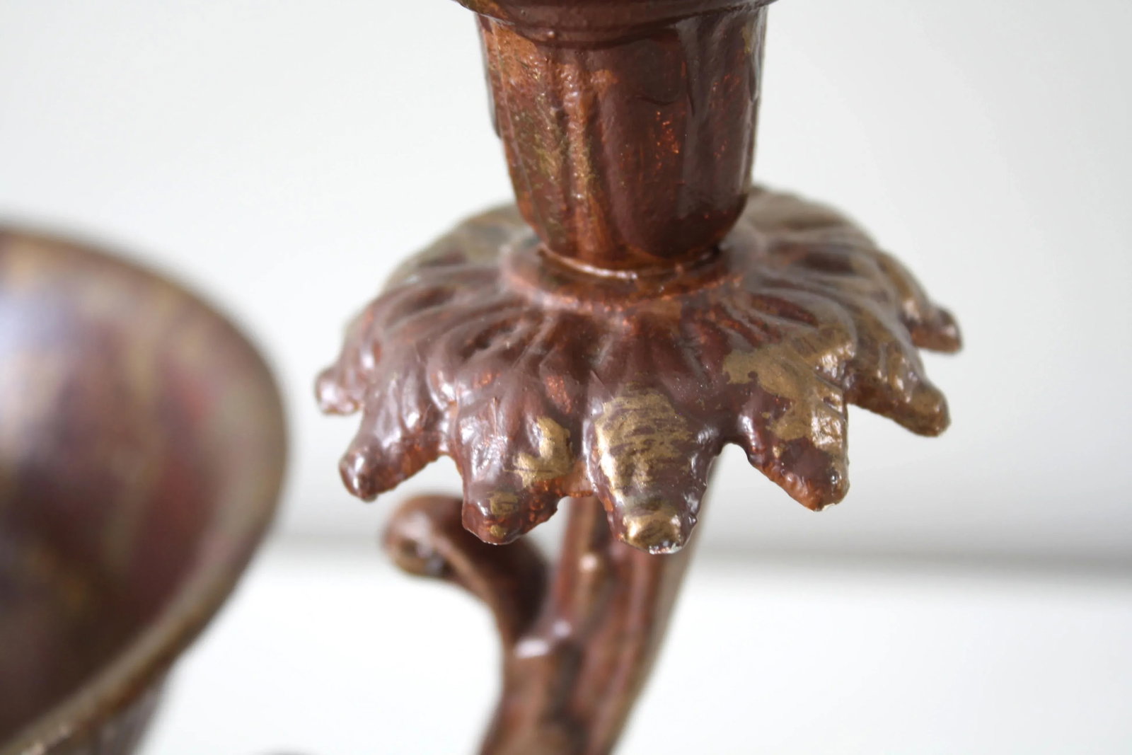 Vintage Rococo Style Iron Candelabra Centerpiece - 8