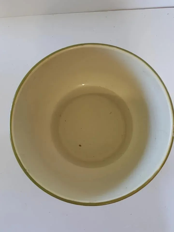 Mid Century Pottery Planter Portugal Handpainted Floral - 7