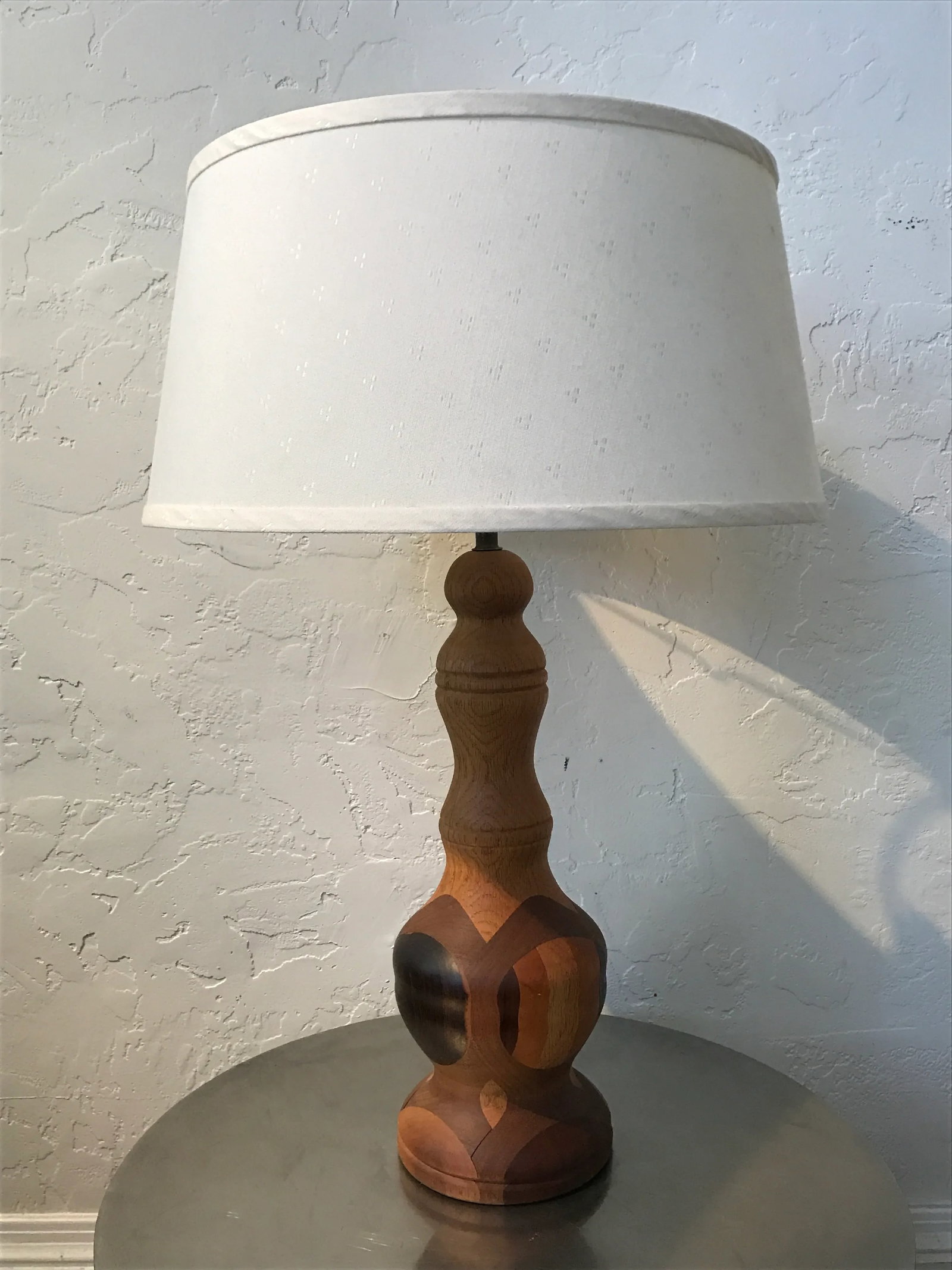 Vintage Exotic Wood Chess Piece Table Lamp - 2