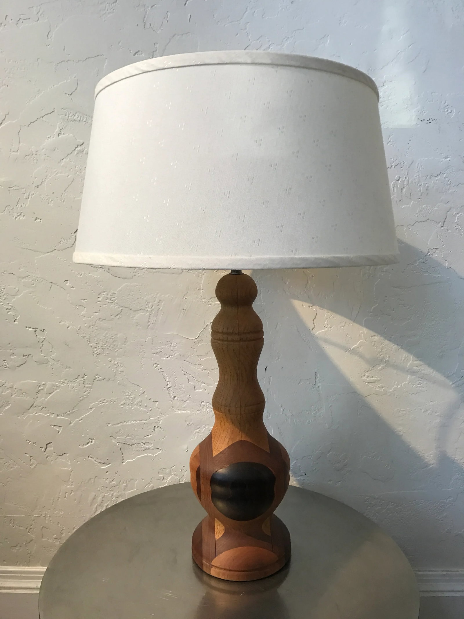 Vintage Exotic Wood Chess Piece Table Lamp - 4