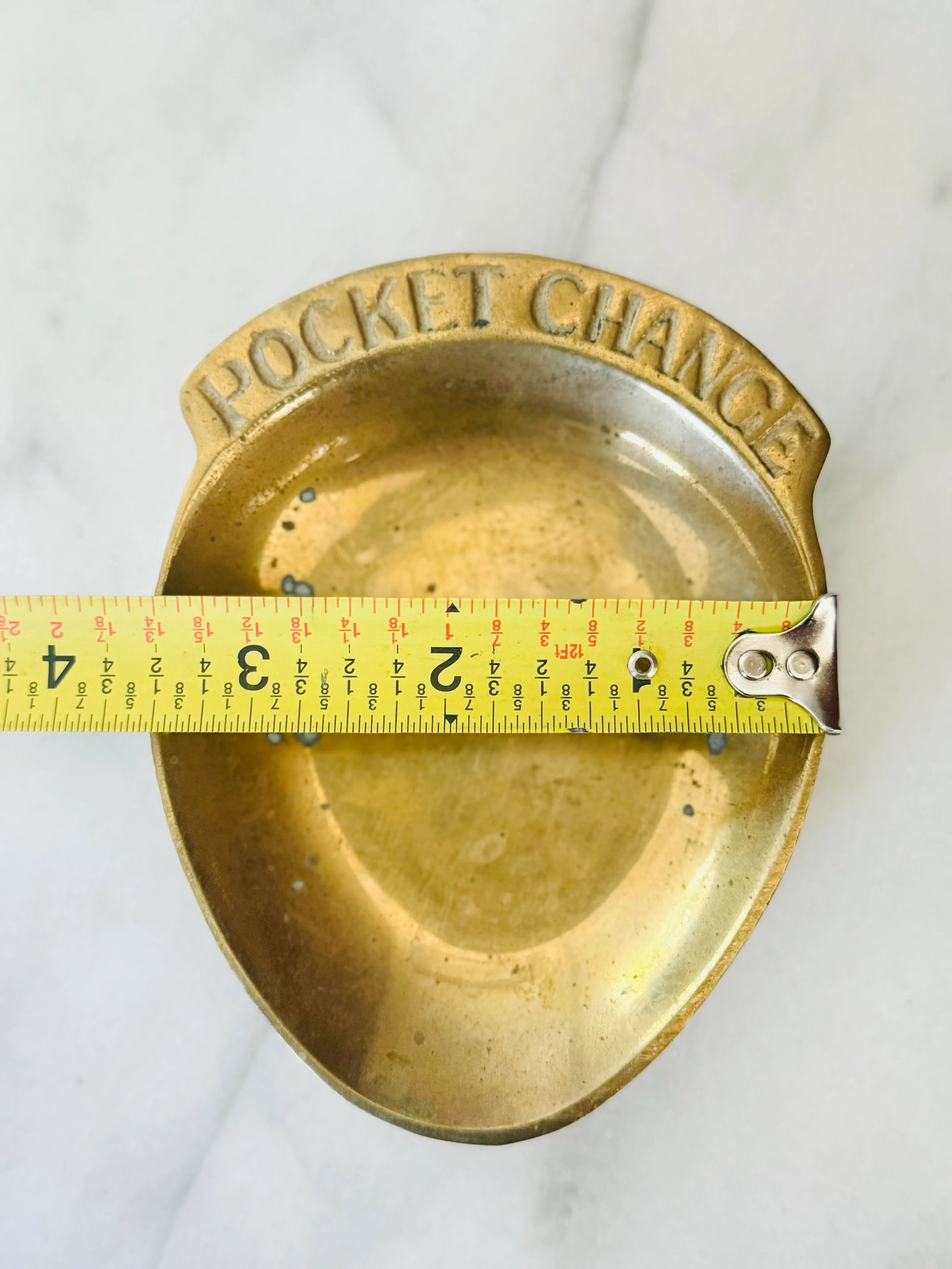 Vintage Brass Pocket Change Dish | Mid-Century Catch-All Coin Tray - 5