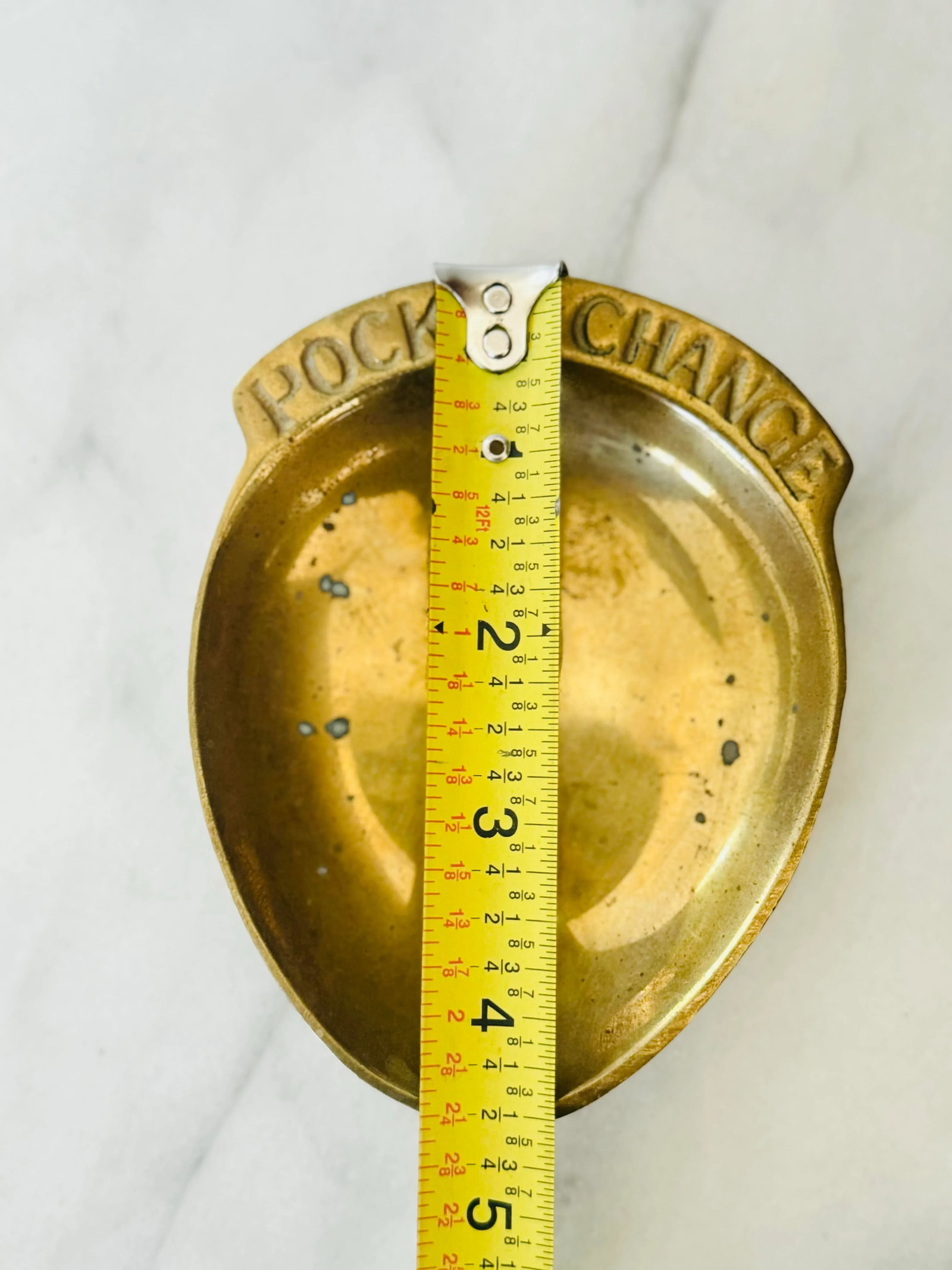 Vintage Brass Pocket Change Dish | Mid-Century Catch-All Coin Tray - 6