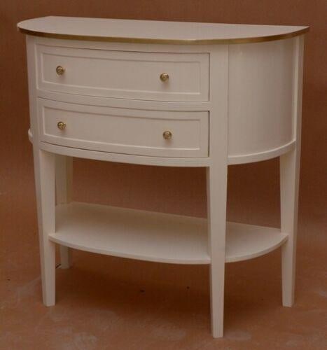 Italian Style Ivory With Gold Hand Painted Halfmoon Chest - 3
