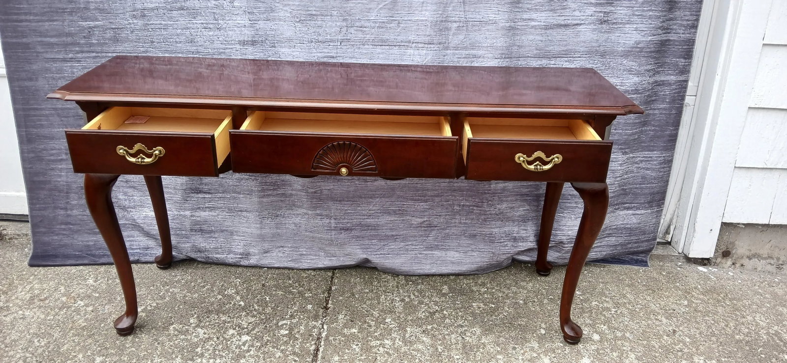 Thomasville Queens Anne Style Mahogany Sofa Table - 2