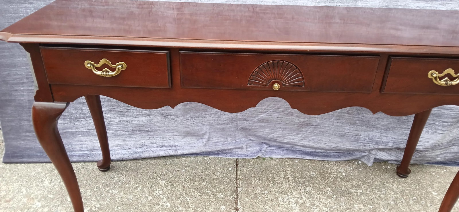 Thomasville Queens Anne Style Mahogany Sofa Table - 3