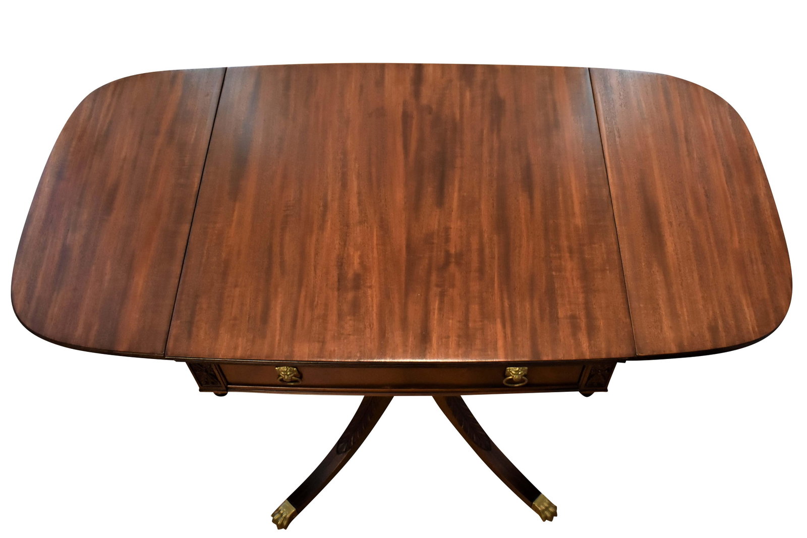 Antique Pembroke Mahogany Duncan Phyfe Styled Drop Leaf Coffee Table - 12
