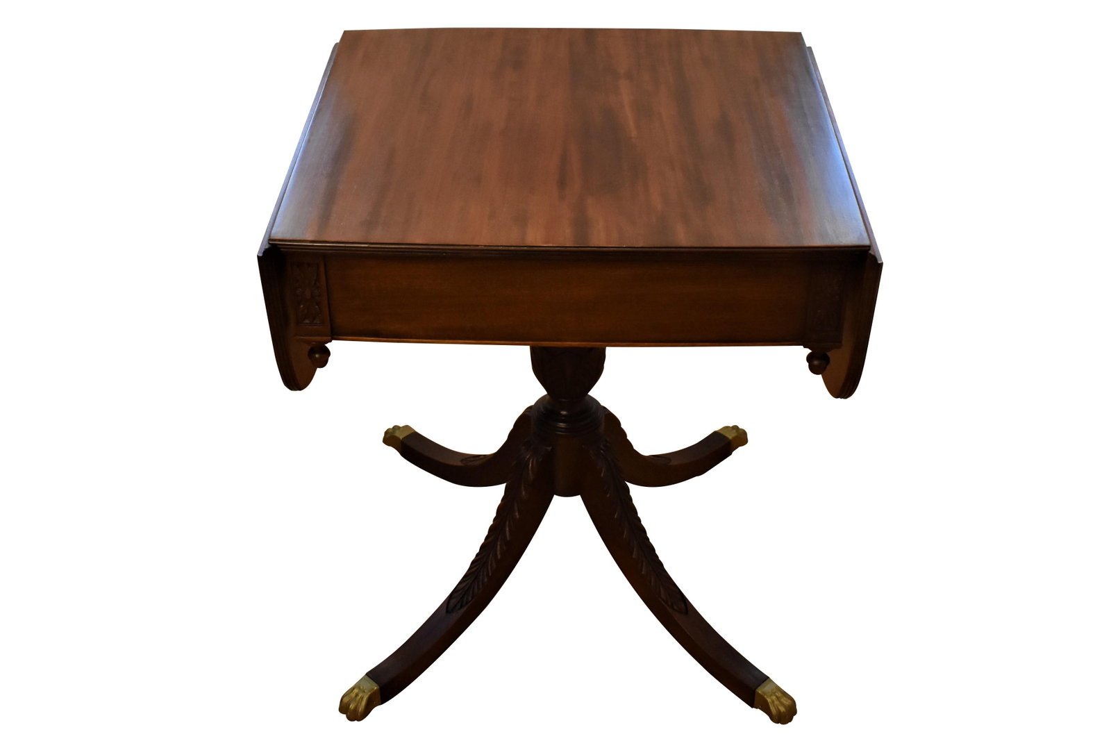 Antique Pembroke Mahogany Duncan Phyfe Styled Drop Leaf Coffee Table - 2