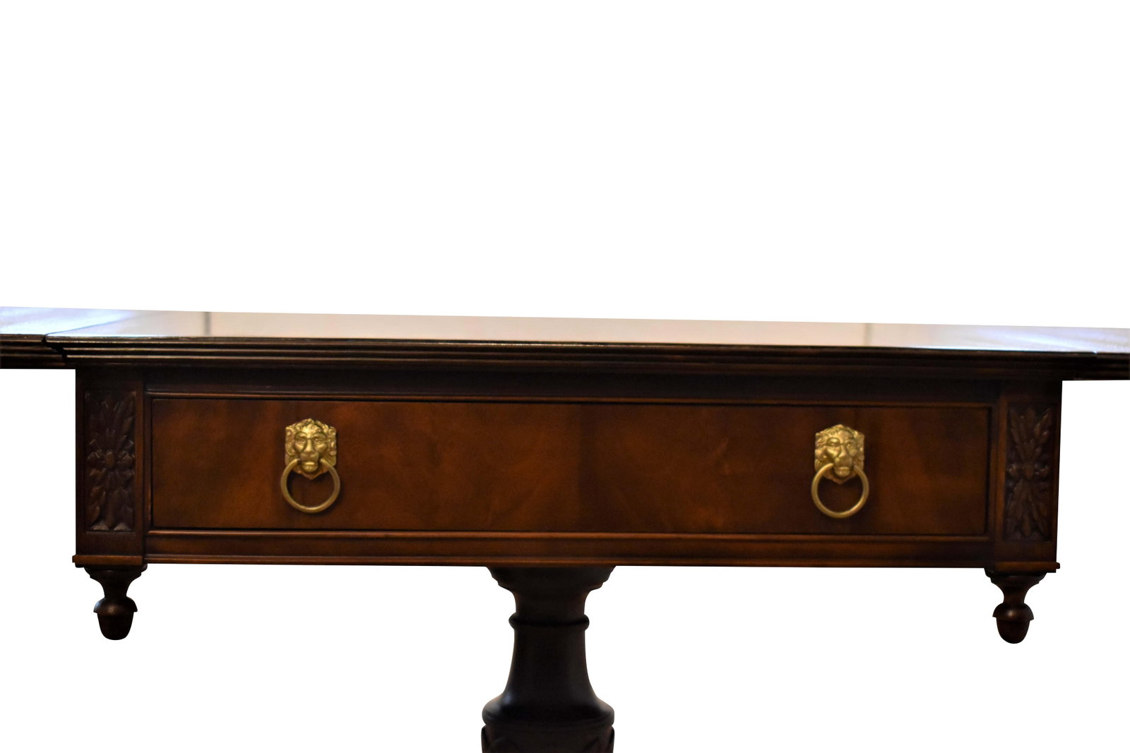 Antique Pembroke Mahogany Duncan Phyfe Styled Drop Leaf Coffee Table - 5
