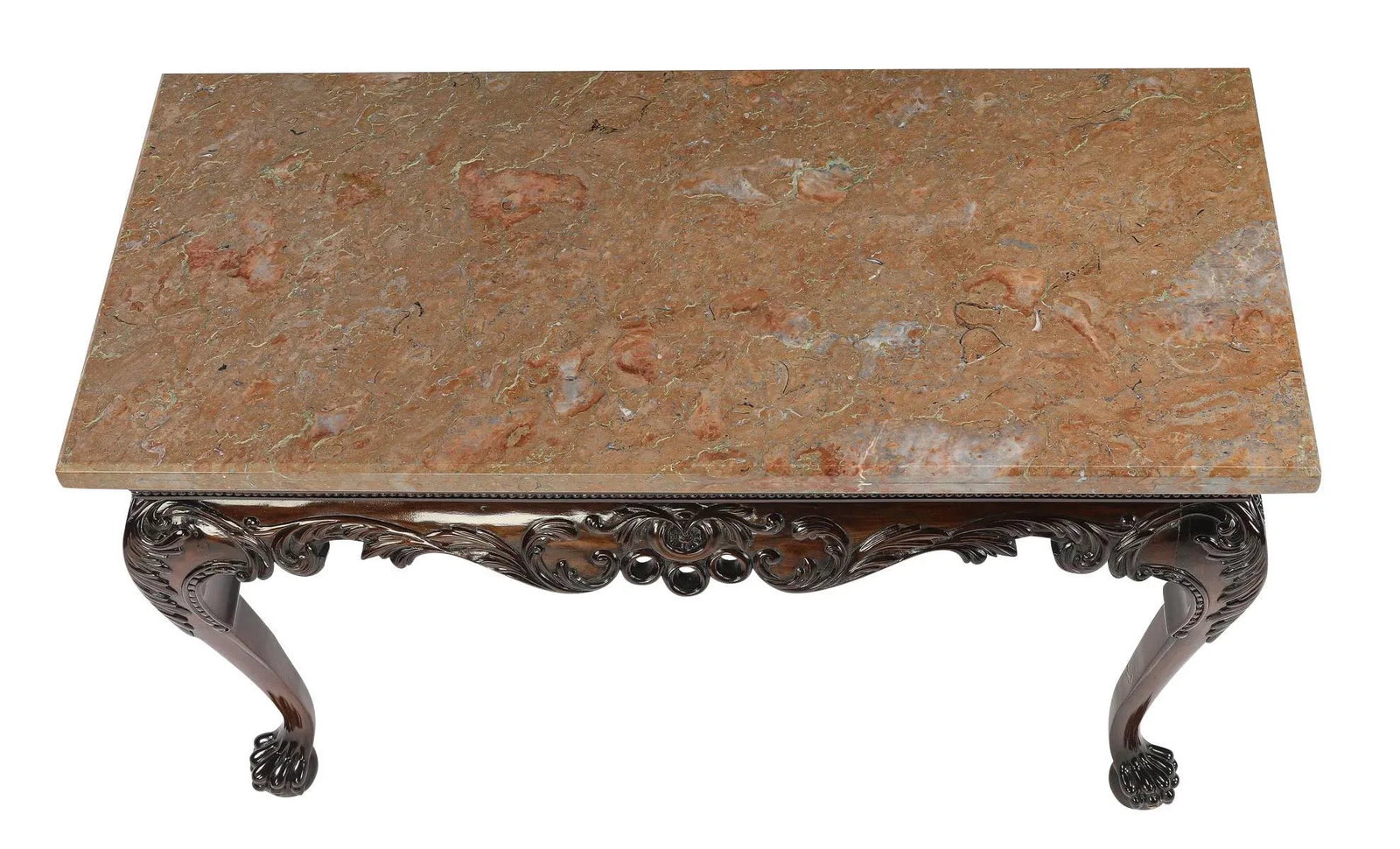 19th Century Irish Chippendale Style Mahogany Accent Console Table - 3