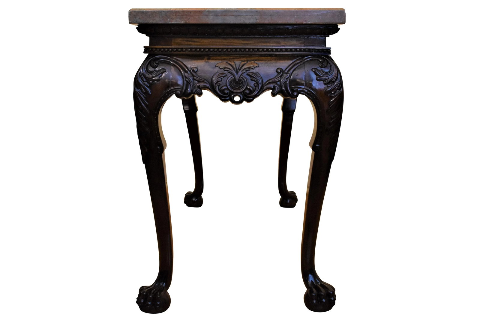 19th Century Irish Chippendale Style Mahogany Accent Console Table - 4