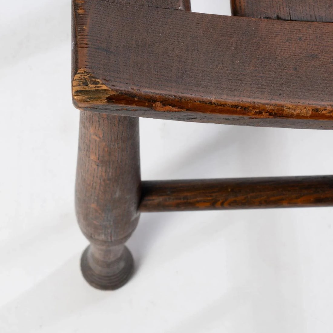 Early 1900s Antique Oak Thebes Stool - 6
