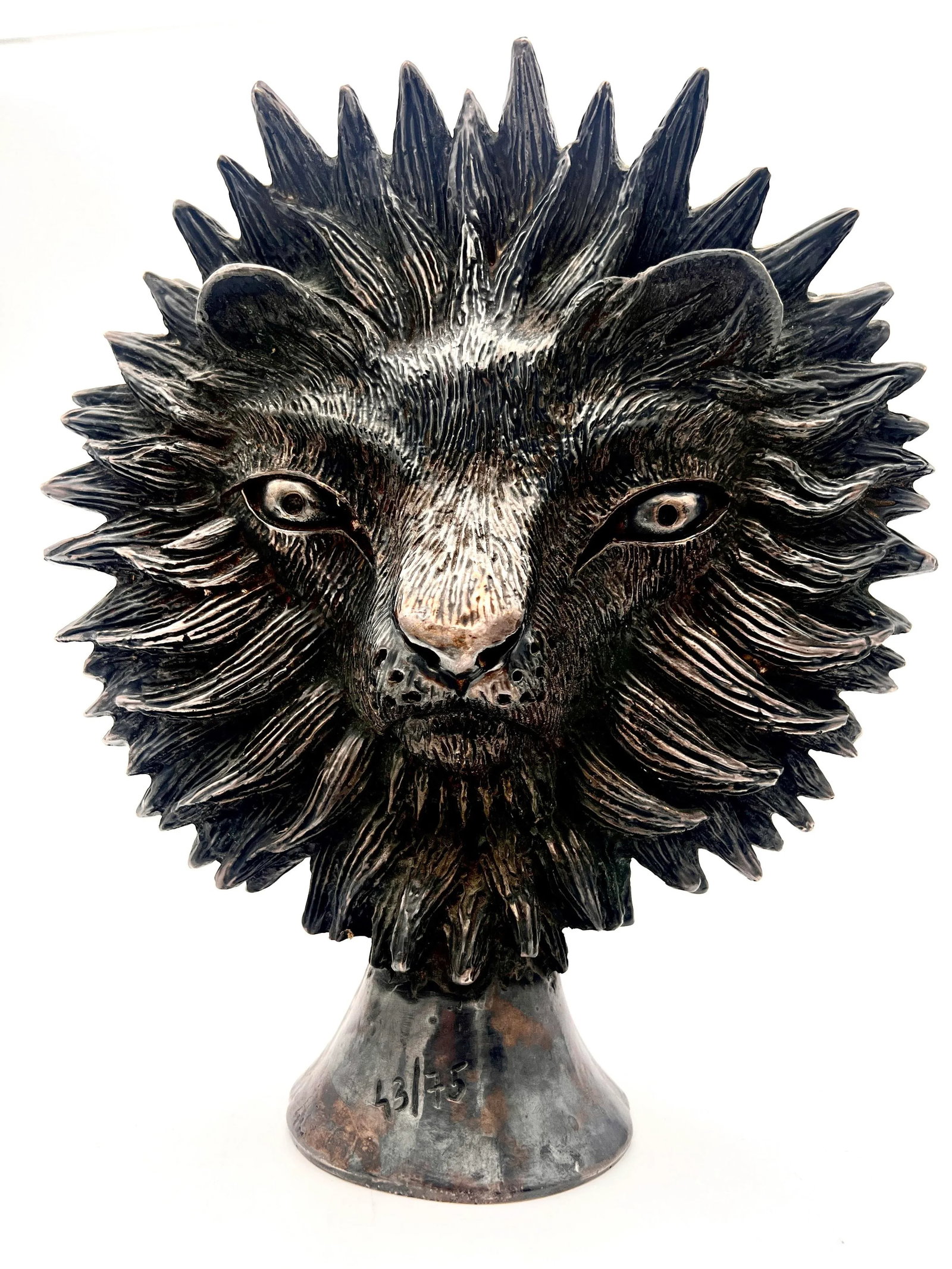 1980s Jean Marais, The Beast and the Beauty, Bronze Sculpture Signed. - 6