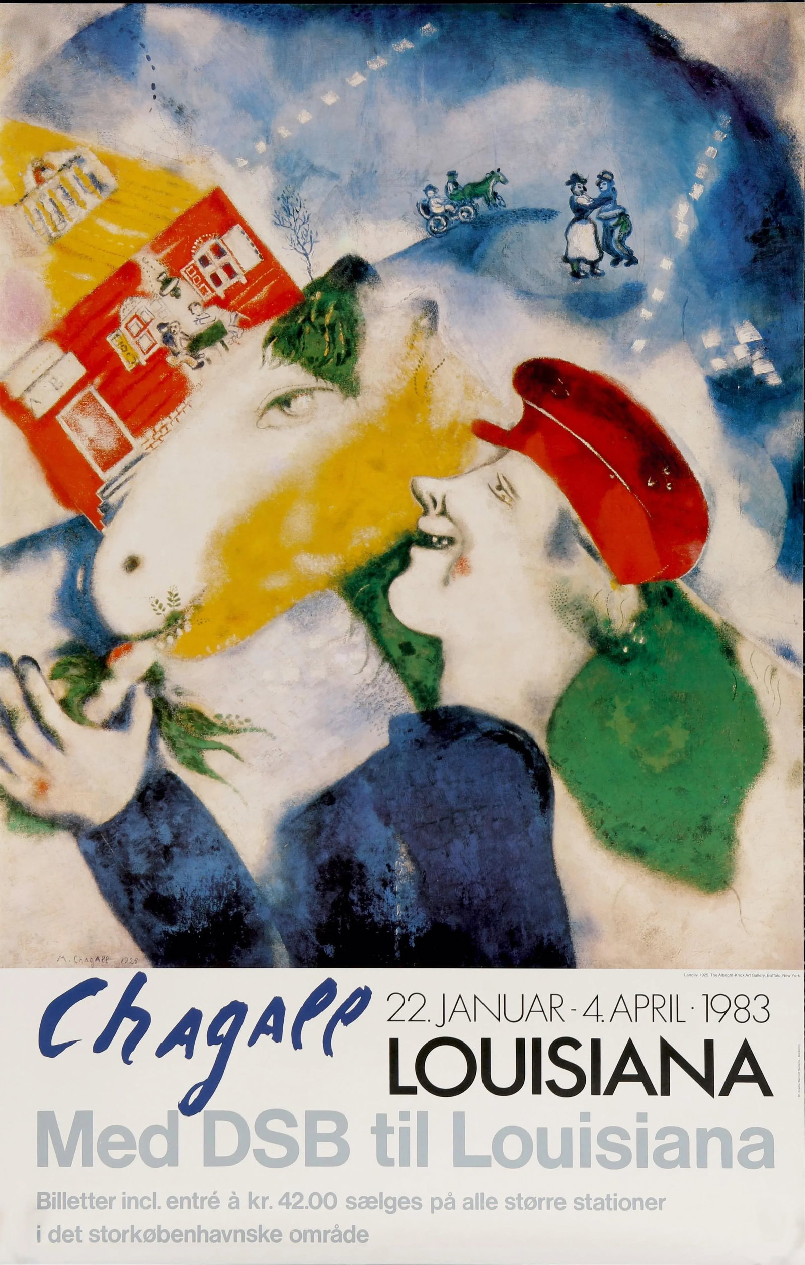 Marc Chagall Louisiana Museum of Modern Art in Humlebaek, Denmark, Med DSB Til Louisiana Museum Exhi - 3
