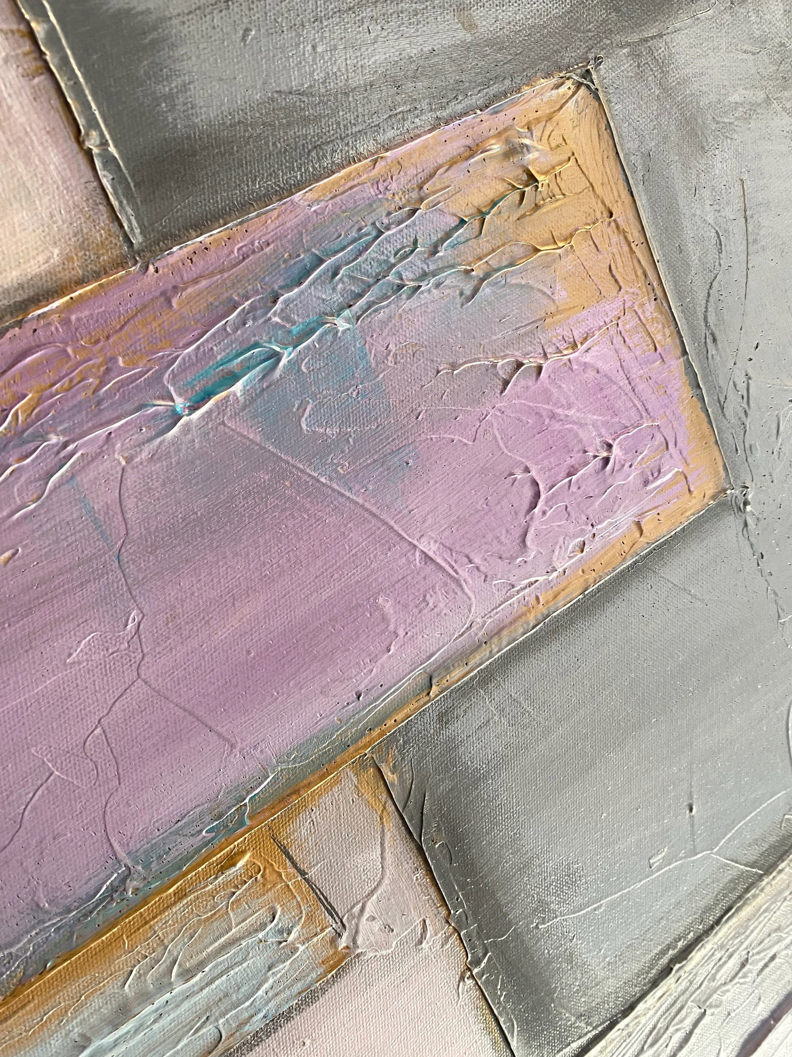 1980s Postmodern Abstract Monumental Painting - Memphis Milano-Inspired, Signed - 5